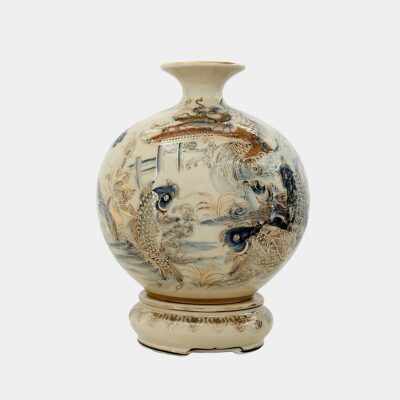 Bình hút lộc Cá chép vượt ngũ môn vẽ vàng 2