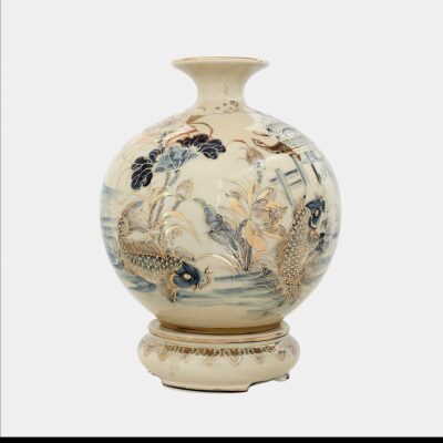 Bình hút lộc Cá chép vượt ngũ môn vẽ vàng 4