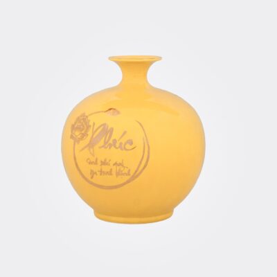 Bình hút lộc men màu vẽ vàng mẫu b 2